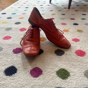 Paul Smith Vibrant Orange Leather Oxfords